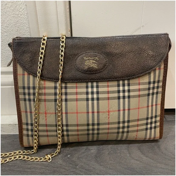 Burberry VIntage Nova Check Clutch Crossbody Shoulder Bag - Picture 3 of 12